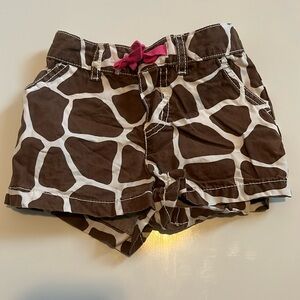 Carter’s girls giraffe print shorts 24M